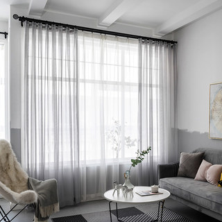 Luxe Light Grey Sheer Curtain 5