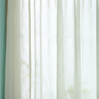 Silk Waterfall Cream Chiffon Sheer Curtain