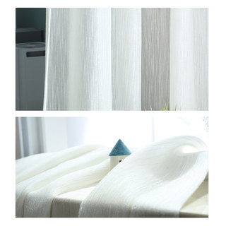 Silk Waterfall White Chiffon Sheer Curtain 5