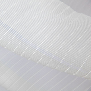 Tide Luxury Horizontal Striped White Sheer Curtain 6