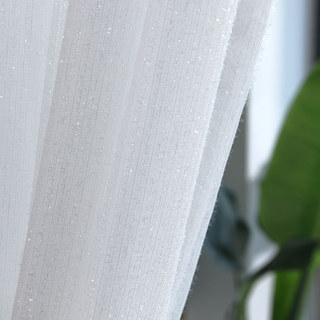 Twinkling Stars Glitter White Sheer Curtain 5