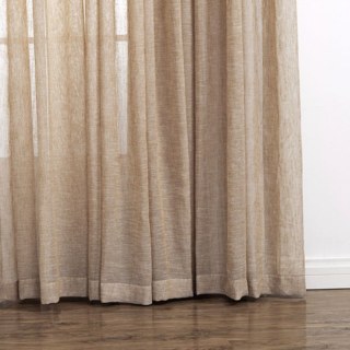 Daytime Textured Weaves Light Brown Sheer Curtain 4