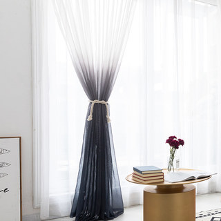 The Perfect Blend Ombre Dark Grey Sheer Curtain 2