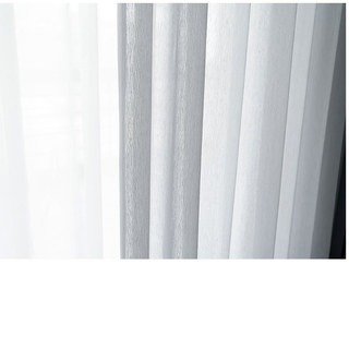 Silk Waterfall Light Grey Chiffon Sheer Curtain 6