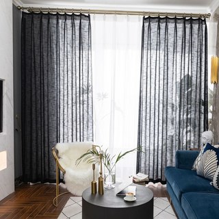 A Touch of Sunshine Black Semi Heavy Net Curtain 3
