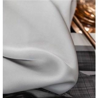 Silk Road Elegant Ash Grey Chiffon Sheer Curtain