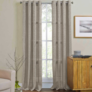 Candy Crushed Voile Sheer Curtain Pastle Light Grey Colour 1