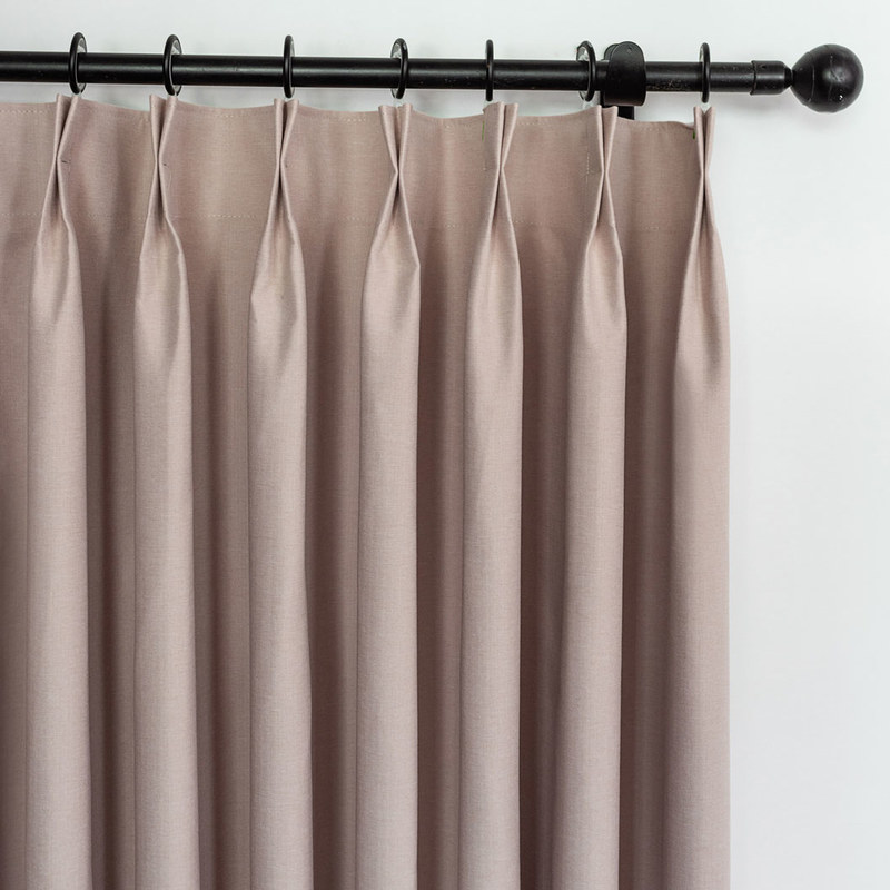 Herringbone Blush Pink Blackout Curtain