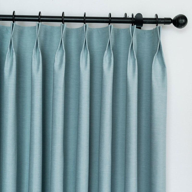 Herringbone Pastel Blue Blackout Curtain
