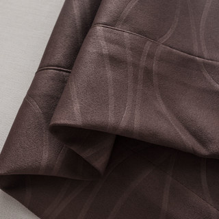 Rippled Waves Superthick Coffee Brown Blackout Curtain 11