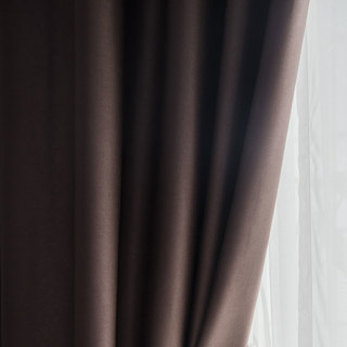 Superthick Coffee Brown 100% Blackout Curtain 13