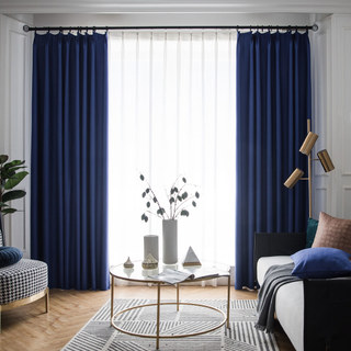 Superthick Navy Blue Blackout Curtain 2