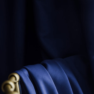 Superthick Navy Blue Blackout Curtain 12