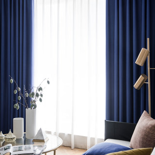 Superthick Navy Blue Blackout Curtain 5