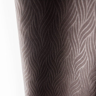 Superthick Willow Leaves Coffee Brown 100% Blackout Curtain