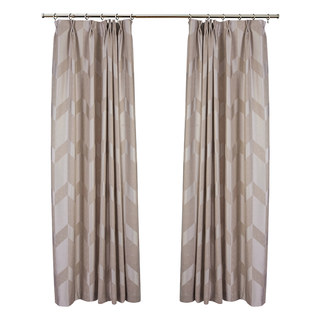 Great Gatsby Luxury Art Deco Champagne Chevron Curtain 9