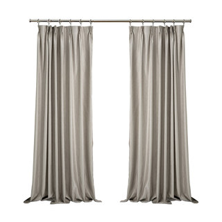 Metallic Fantasy Subtle Textured Striped Sparkling Shimmering Champagne Silver Curtain 3