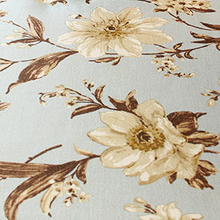 Smell The Gardenia Pastel Blue Floral Curtain 9