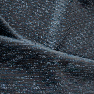 Metallic Fantasy Subtle Textured Striped Sparkling Shimmering Midnight Navy Blue Curtain