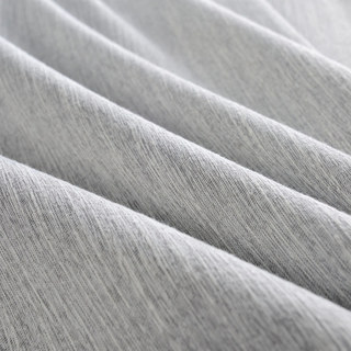 Cozy Subtle Textured Light Grey Blackout Curtain 9