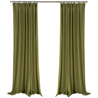 Exquisite Matte Luxury Olive Green Chenille Curtain 9