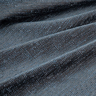 Metallic Fantasy Subtle Textured Striped Sparkling Shimmering Midnight Navy Blue Curtain 6