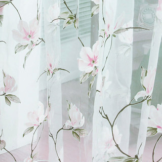 Morning Flower Pink Sheer Curtain 4