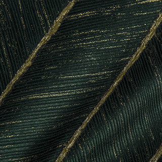 New Look Luxury Art Deco Herringbone Dark Green & Gold Sparkle Curtain 5
