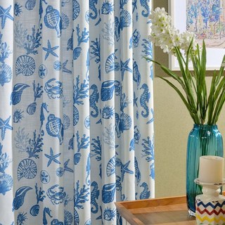 Seaside Spirit Blue Nautical Curtains 2