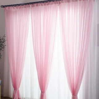 Smarties Rose Pink Soft Sheer Curtain 5