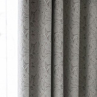 Allure Luxury Jacquard Beige and Cream Lace Curtain