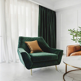 Premium Deep Forest Emerald Green Velvet Curtain 5