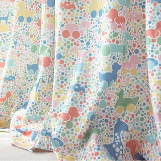 Bouncy House Dotted Animals Multi Colour Print Curtain 4