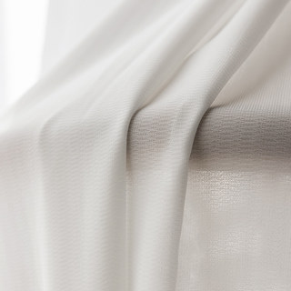 Grace Textured Ivory White Heavy Voile Curtain 2