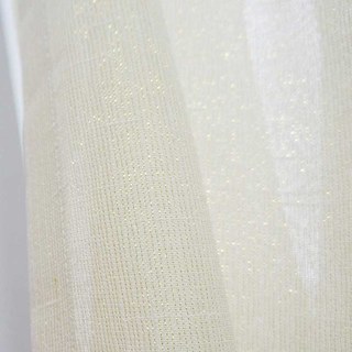 Subtle Gold Textured Sheen Cream Sheer Curtain 2