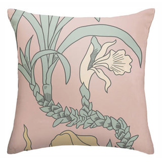 Botanica Blush Pink Striped Floral Velvet Curtain 9