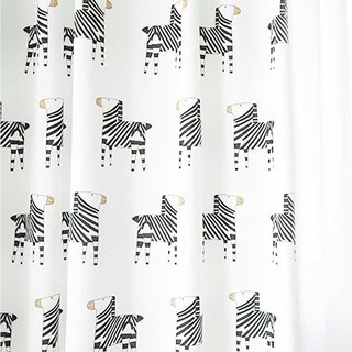 Zebra Black and White Print Curtain 4