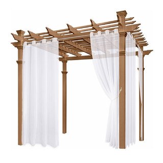 Laguna Outdoor Waterproof White Sheer Curtain 2