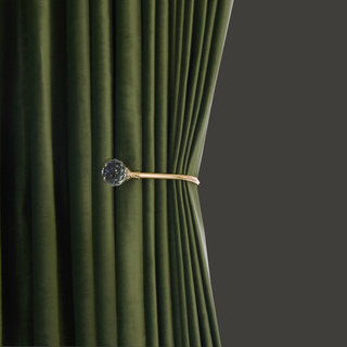 Premium Renaissance Olive Green Velvet Curtain 2