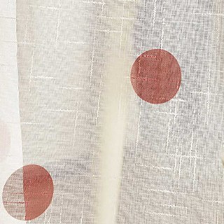 Pink Polka Dot Textured Print Voile Curtain 4