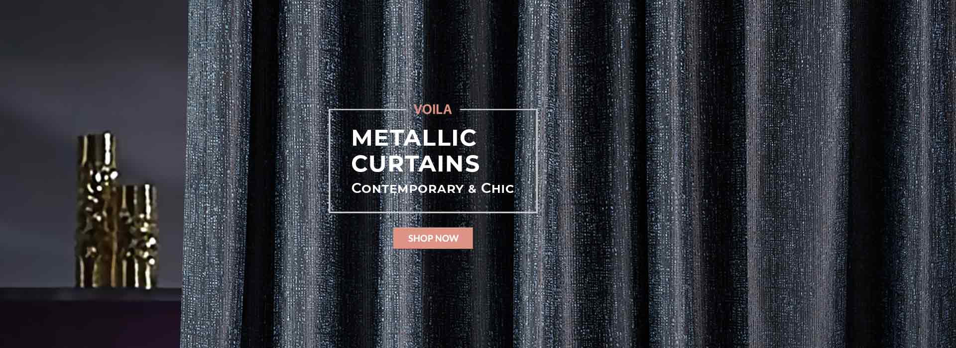 Metallic Curtain Drapes