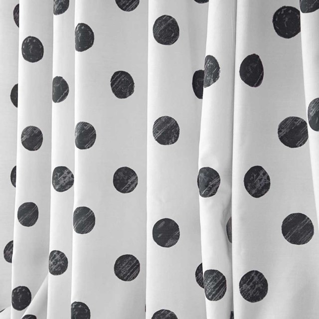 Black and White Polka Dot Print Curtain 1