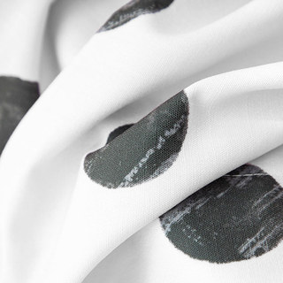 Black and White Polka Dot Print Curtain 3