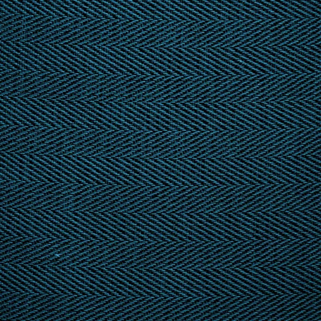 Blackout Zigzag Twill Teal Blue Curtain