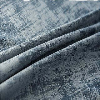Premium Textured Haze Blue Velvet Curtain