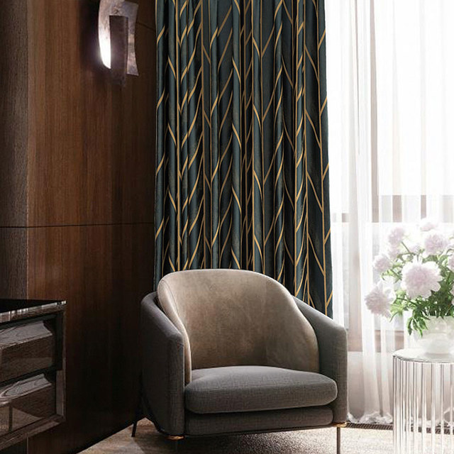 Geometric discount blackout curtains