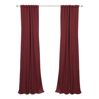 Clair de Lune Burgundy Wine Red Silky Satin Curtain 3