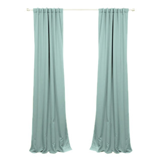 Clair de Lune Duck Egg Blue Silky Satin Curtain 5