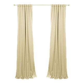 Clair de Lune Light Gold Beige Cream Silky Satin Curtain 3