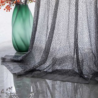 Galaxy Black & Gold Sequin Sparkling Ombre Voile Curtain 3